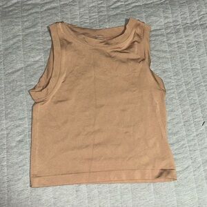 COPY - Taupe crop top OS